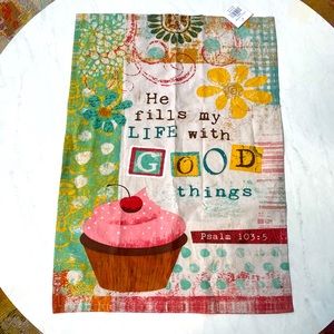 🌺4 Items 25$🌺 Kitchen Towel - Christian Theme - Psalm 103 - Floral NWT